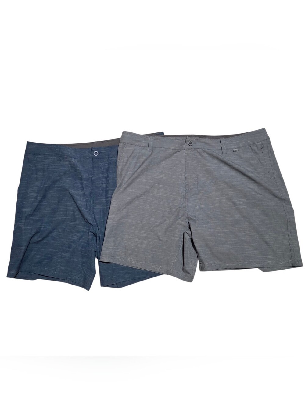 Two Pairs of Aftco Hybrid Fishing Chino Performance Shorts Gray & Blue Size 40